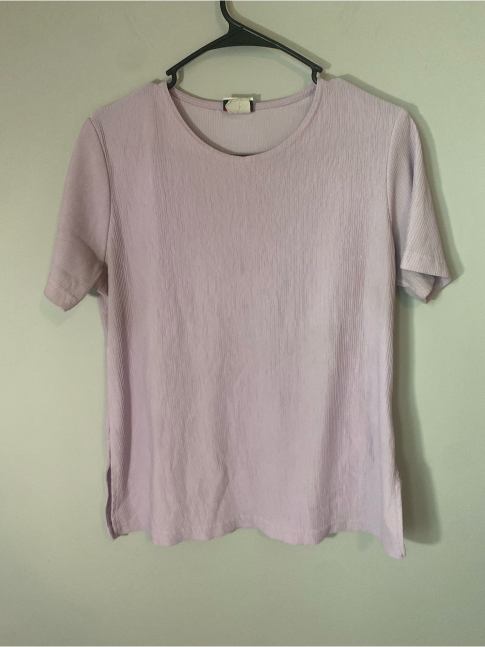 Women’s Lavender Ribbed Short Sleeve Top - liebe